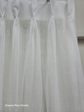 Pinch Pleat Pleated Sheer Panels 150W X 95"Long Frosted Look (Set of 2 )