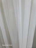 Pinch Pleat Pleated Sheer Panels 150W X 95"Long Frosted Look (Set of 2 )