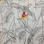 Bird Embroidered Fabric -Ibiza Color Tropic, Drapery King Toronto 647-219-1714