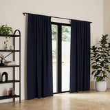 Umbra Twilight Blackout Panel with Pocket top tabs, Navy 52 X 63" inch Long (Set Of 2)