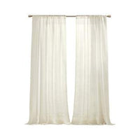 Carol Sheer Voile Single Curtain Panel, 200" x 107" White ( Set of 2 Panels)