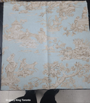 Blue Toile Fabric  54 inch wide in Blue