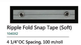 Snap Tape / White, For Ripple Fold Drapery By Drapery King Toronto (4.25)