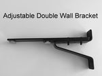 Channel Rod Heavy Duty Double Wall Brackets 28mm H Rail