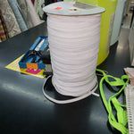 5mm white elastic 300 mtr roll