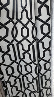 D.K. Home Curtains Woven Blackout Grommet Top Panel, Gray / black  50 W X 96 L