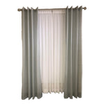 D K Home Gray Linen Grommet Drapery Panels Lined