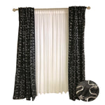 Black Taffeta with Silver Ribbon Embroidery